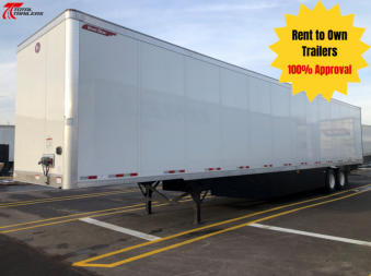 New $40,950 - $795/MONTH - NEW 53' DRY VAN SEMI TRAILER FOR SALE OR RENT TO OWN