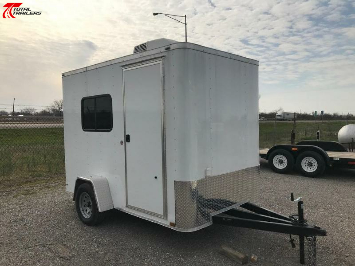 New 6x10 Office Trailer w/ AC, Desk, Cabinets