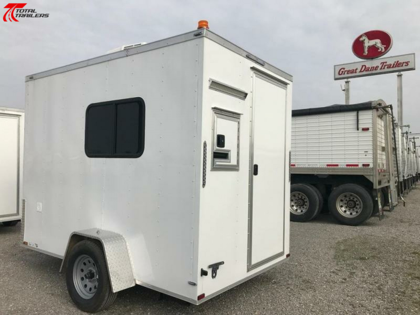 New 6x10 Office Trailer w/ AC, Desk, Cabinets