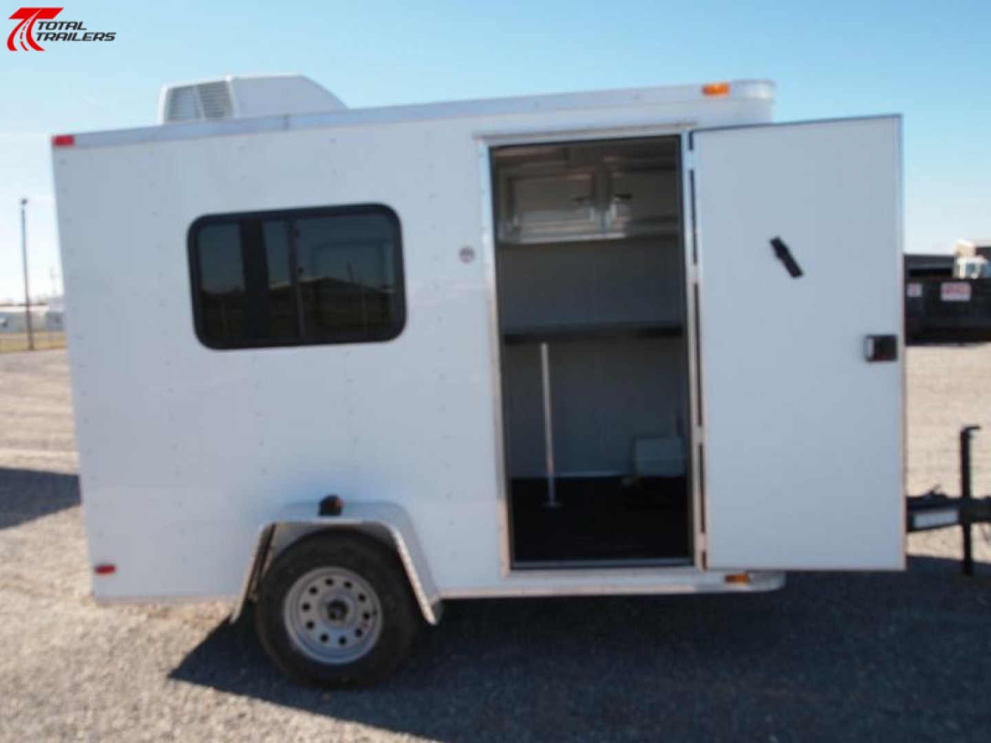 New 6x10 Office Trailer w/ AC, Desk, Cabinets