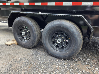 New 7 x 16 Sure-Trac *PRO SERIES* Telescopic Dump Trailer, 15.4k GVWR ** 7 ga. Floor, Ext. Tongue, Tarp, Stab. Jacks, Batt Charger, Pintle Ring