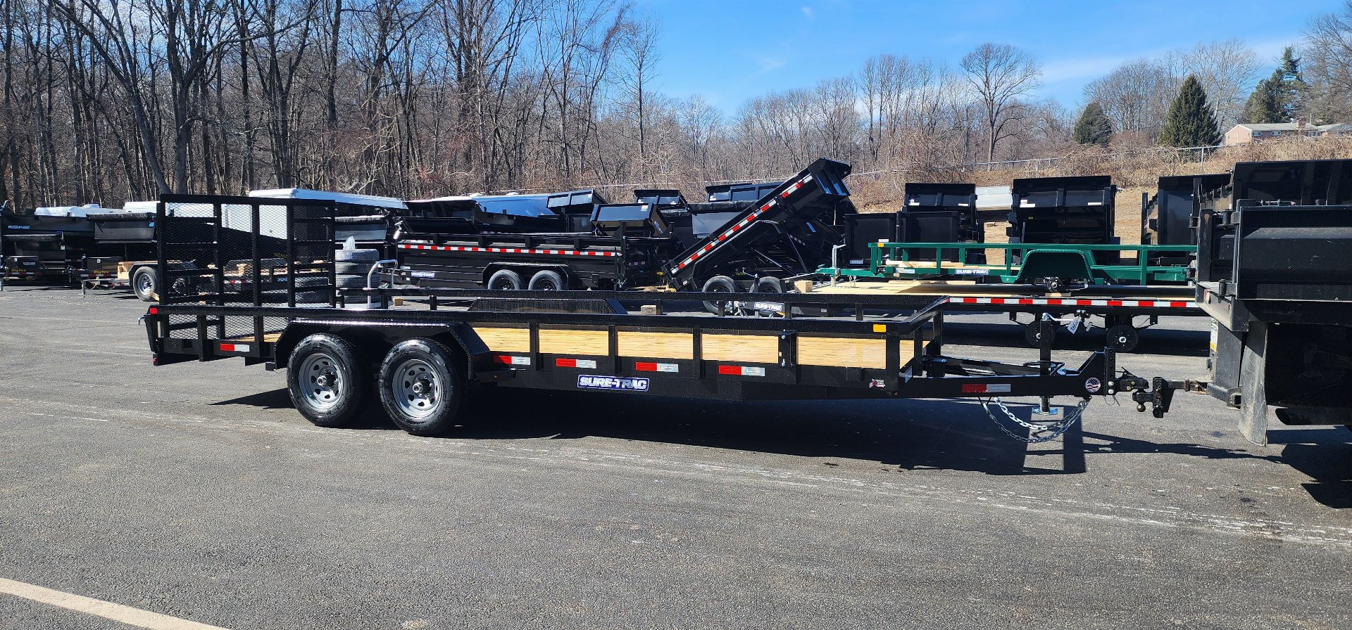 New 7 x 20 Sure-Trac Tube Top Utility Trailer 10k