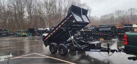 New 6 x 10 Sure-Trac Low-Pro Single Ram Dump Trailer 10k**w/ Stabilizer Jacks