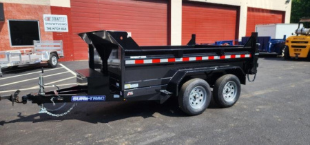 New 6 x 10 Sure-Trac Low-Pro Single Ram Dump Trailer 7k **w/Ramps & Stab Jacks