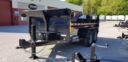 New 7 x 12 Sure-Trac  HD Telescopic Low-Pro Dump 14k  w/Hydraulic Jack