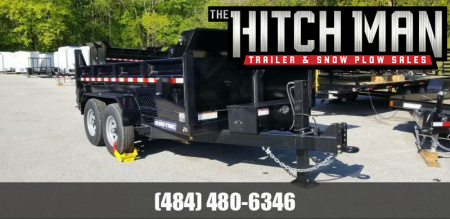 New 7 x 12 Sure-Trac  HD Telescopic Low-Pro Dump 14k  w/Hydraulic Jack