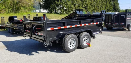 New 7 x 12 Sure-Trac  HD Telescopic Low-Pro Dump 14k  w/Hydraulic Jack