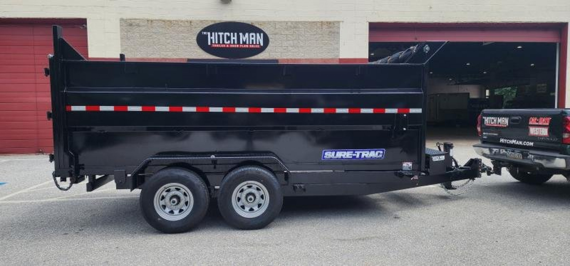 New 7 x 14 Sure-Trac HD Telescopic Dump Trailer 4ft High Sides 14k