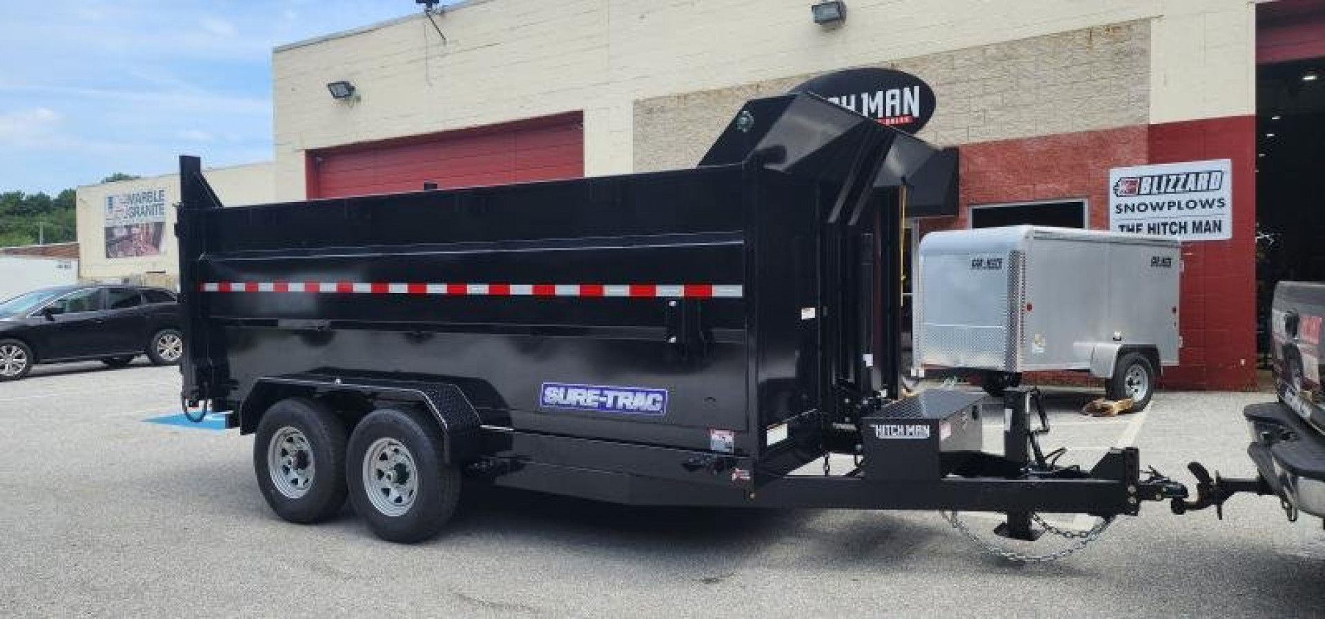 New 7 x 14 Sure-Trac HD Telescopic Dump Trailer 4ft High Sides 14k