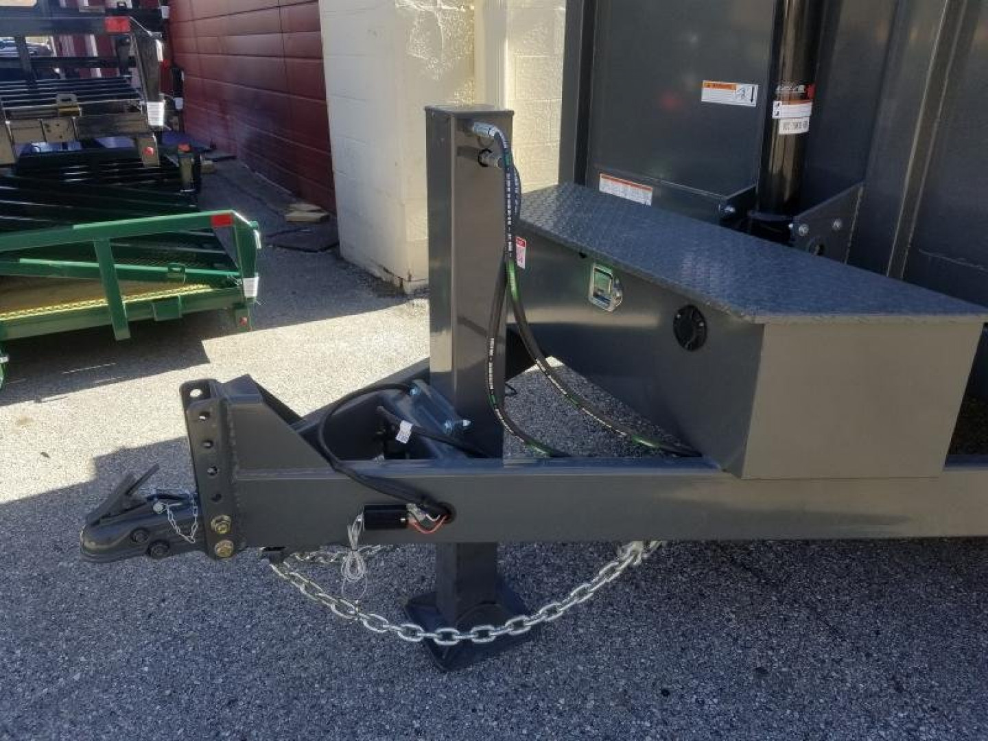 New 7 x 14 Sure-Trac Low-Pro Telescopic Dump Trailer 14k**Gray w/Hydraulic Jack
