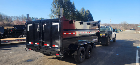 New 7 x 14 Sure-Trac Low-Pro Telescopic Dump Trailer 4ft High Sides 14k
