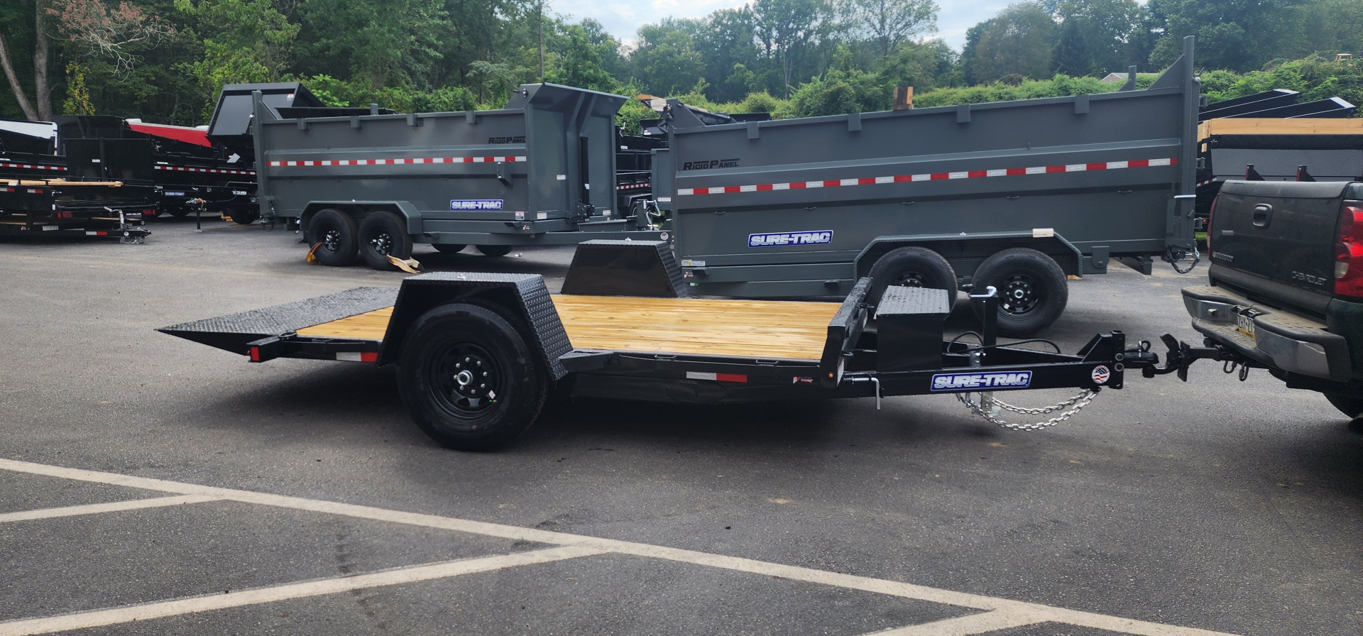 New 78in x 12 Sure-Trac Tilt Bed Equipment Trailer 7.8k