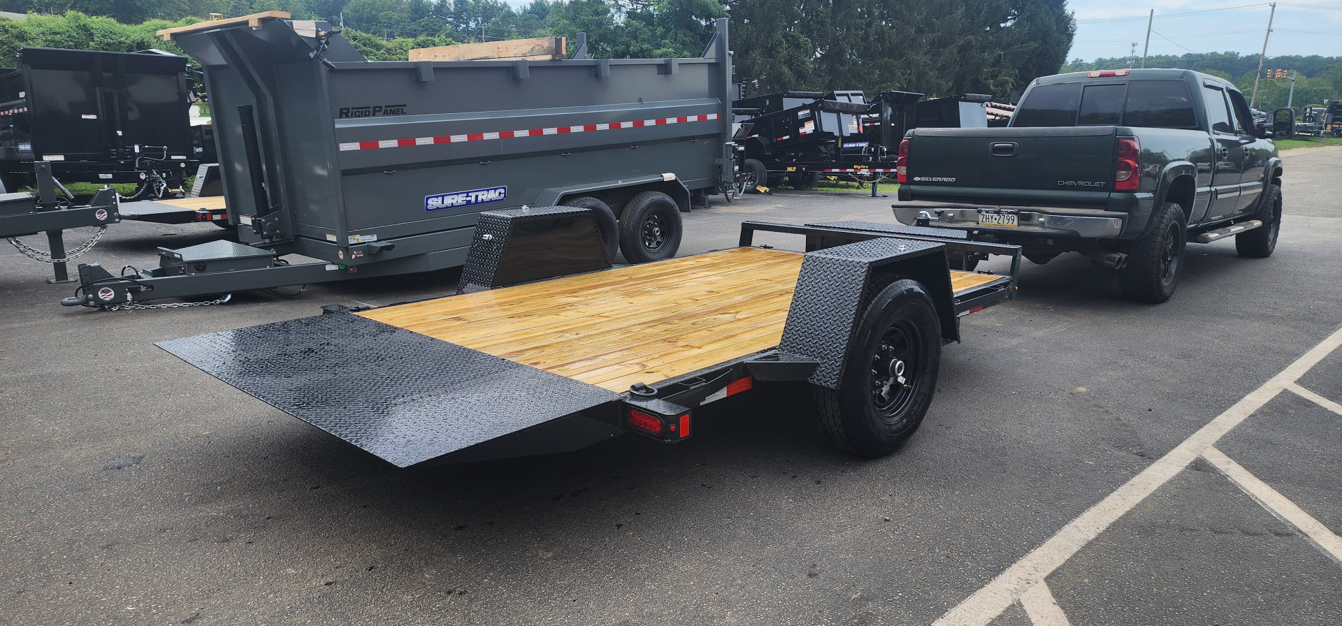 New 78in x 12 Sure-Trac Tilt Bed Equipment Trailer 7.8k