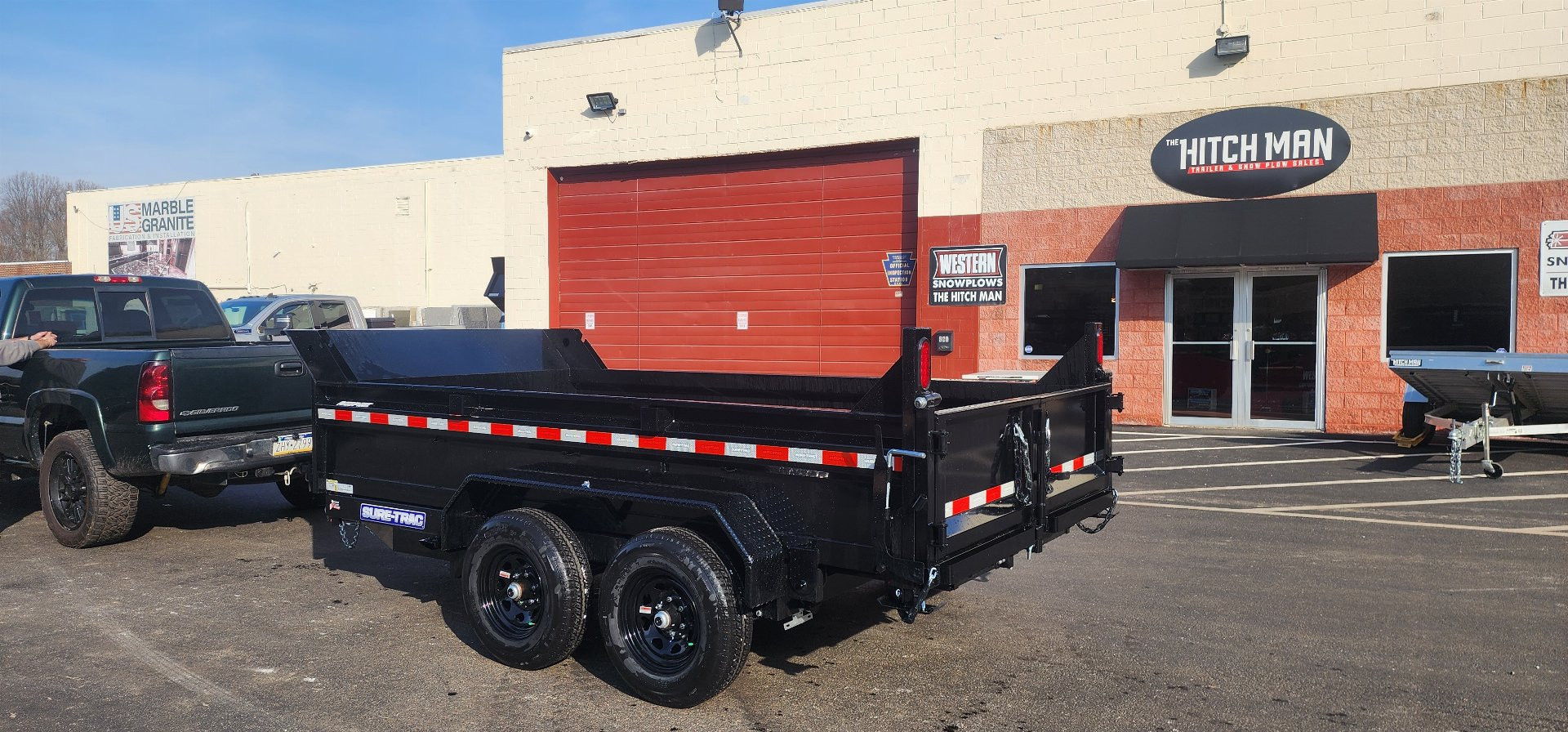 New 6 x 12 Sure-Trac Low-Pro Single Ram Dump Trailer 10k**Stabilizer Jacks