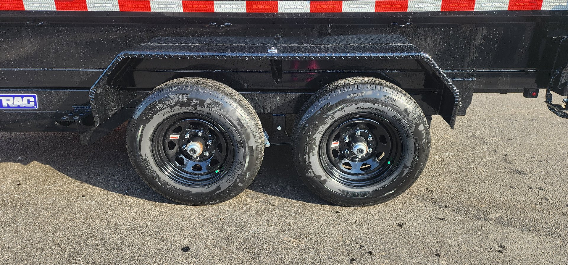 New 6 x 12 Sure-Trac Low-Pro Single Ram Dump Trailer 10k**Stabilizer Jacks