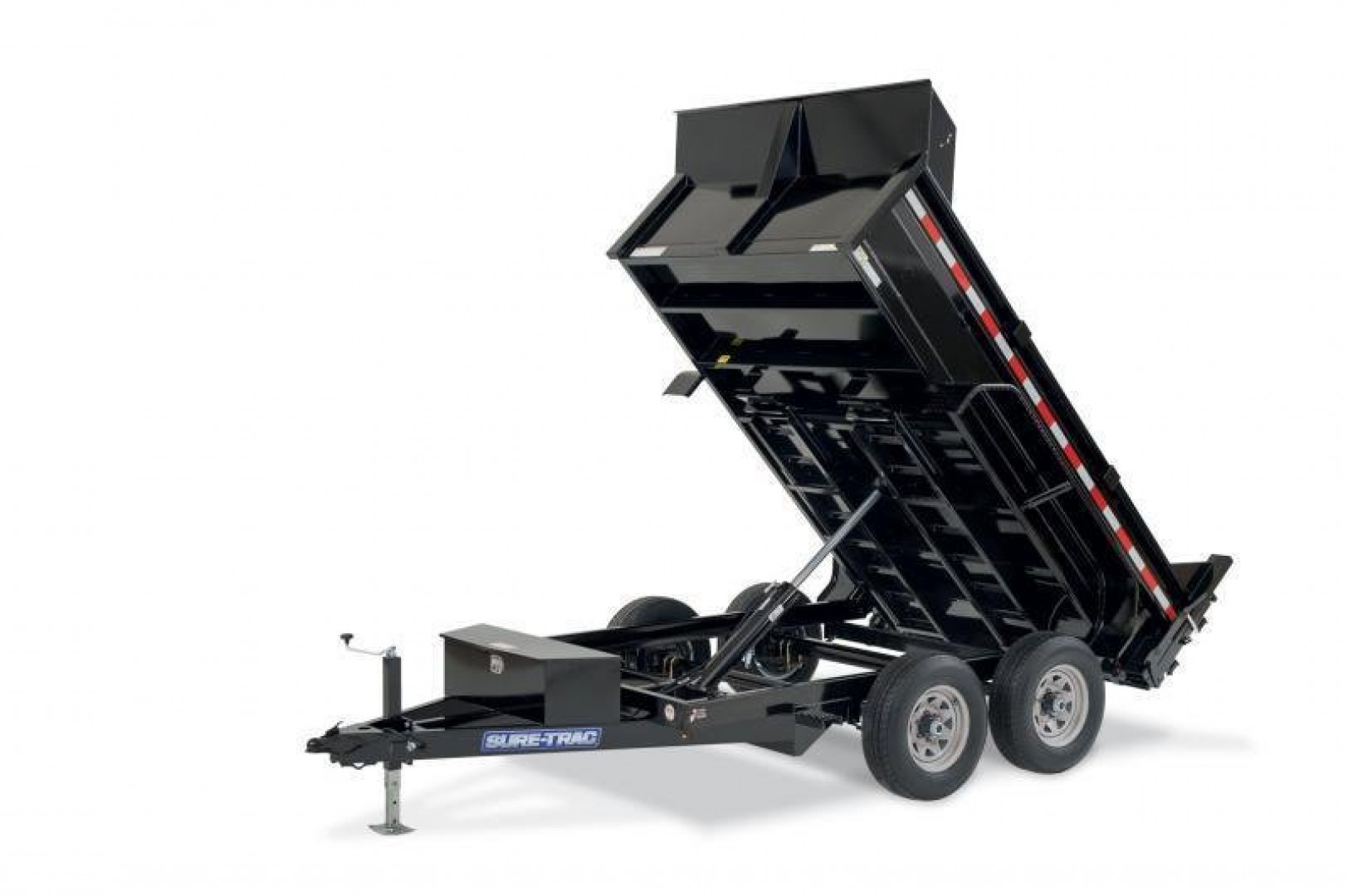 New 6 x 12 Sure-Trac Low-Pro Single Ram Dump Trailer 10k**Stabilizer Jacks