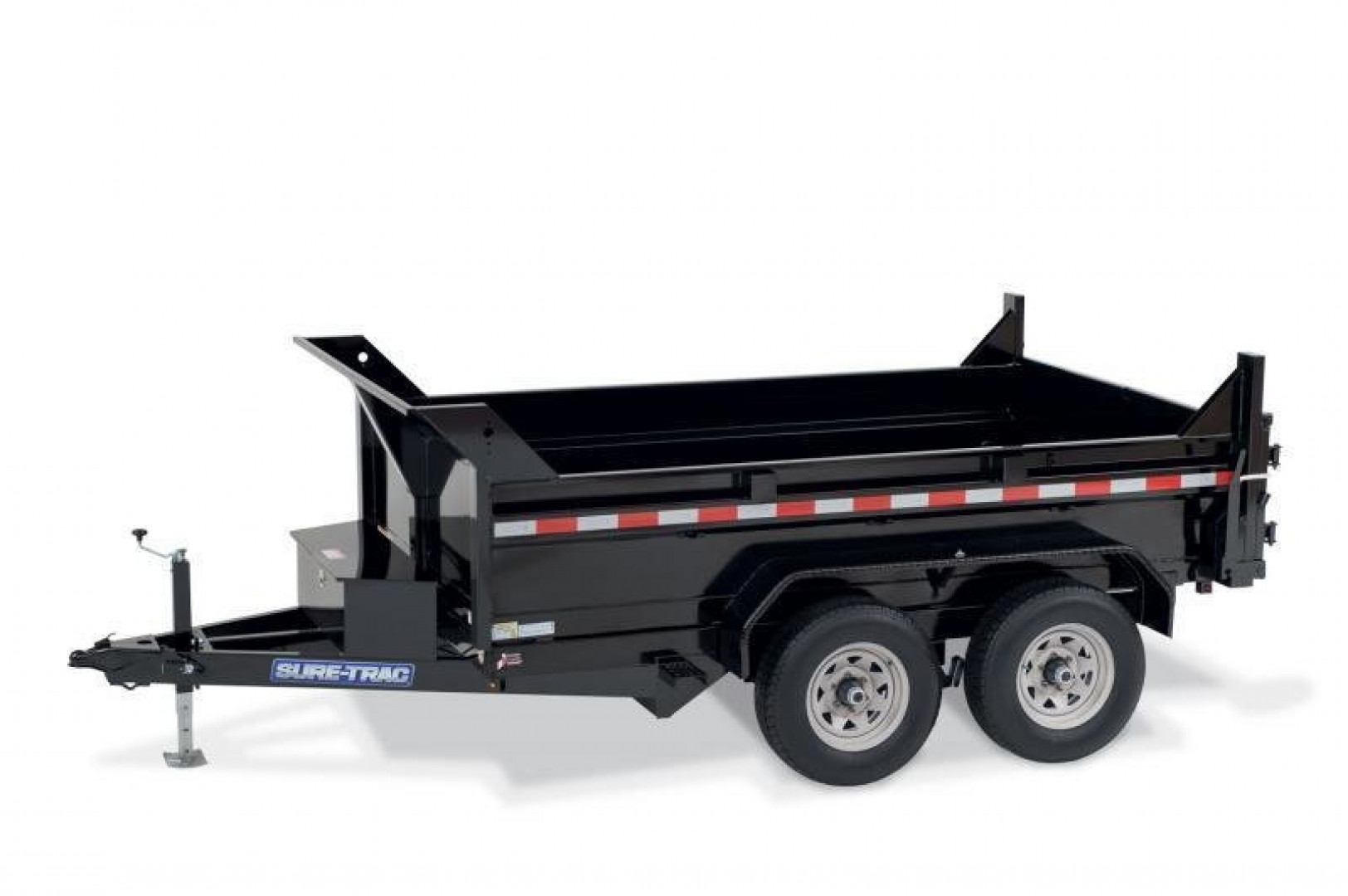 New 6 x 12 Sure-Trac Low-Pro Single Ram Dump Trailer 10k**Stabilizer Jacks