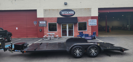 New 7 x 20 BWISE Hydraulic Tilt Bed Car Hauler Car / Racing Trailer 10k ***WINCH PACKAGE