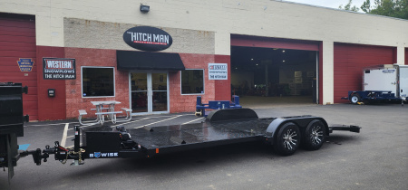 New 7 x 20 BWISE Hydraulic Tilt Bed Car Hauler Car / Racing Trailer 10k ***WINCH PACKAGE