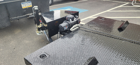 New 7 x 20 BWISE Hydraulic Tilt Bed Car Hauler Car / Racing Trailer 10k ***WINCH PACKAGE