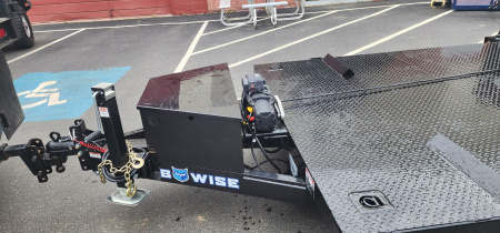 New 7 x 20 BWISE Hydraulic Tilt Equipment /Car Hauler Trailer 10k ***WINCH PACKAGE