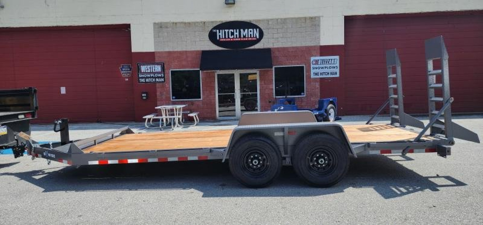 New 7 x 18 EH14 BWISE Implement Equipment Trailer 14k **Hammertone Gray