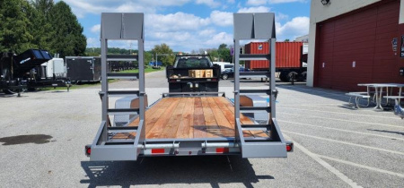 New 7 x 18 EH14 BWISE Implement Equipment Trailer 14k **Hammertone Gray