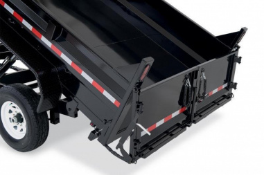 New 6 x 10 Sure Trac Low Profile Single Ram Dump, 7K GVWR  ***Ramps Underneath, Dual Acting Tailgate, Power Up/Down Hyd.