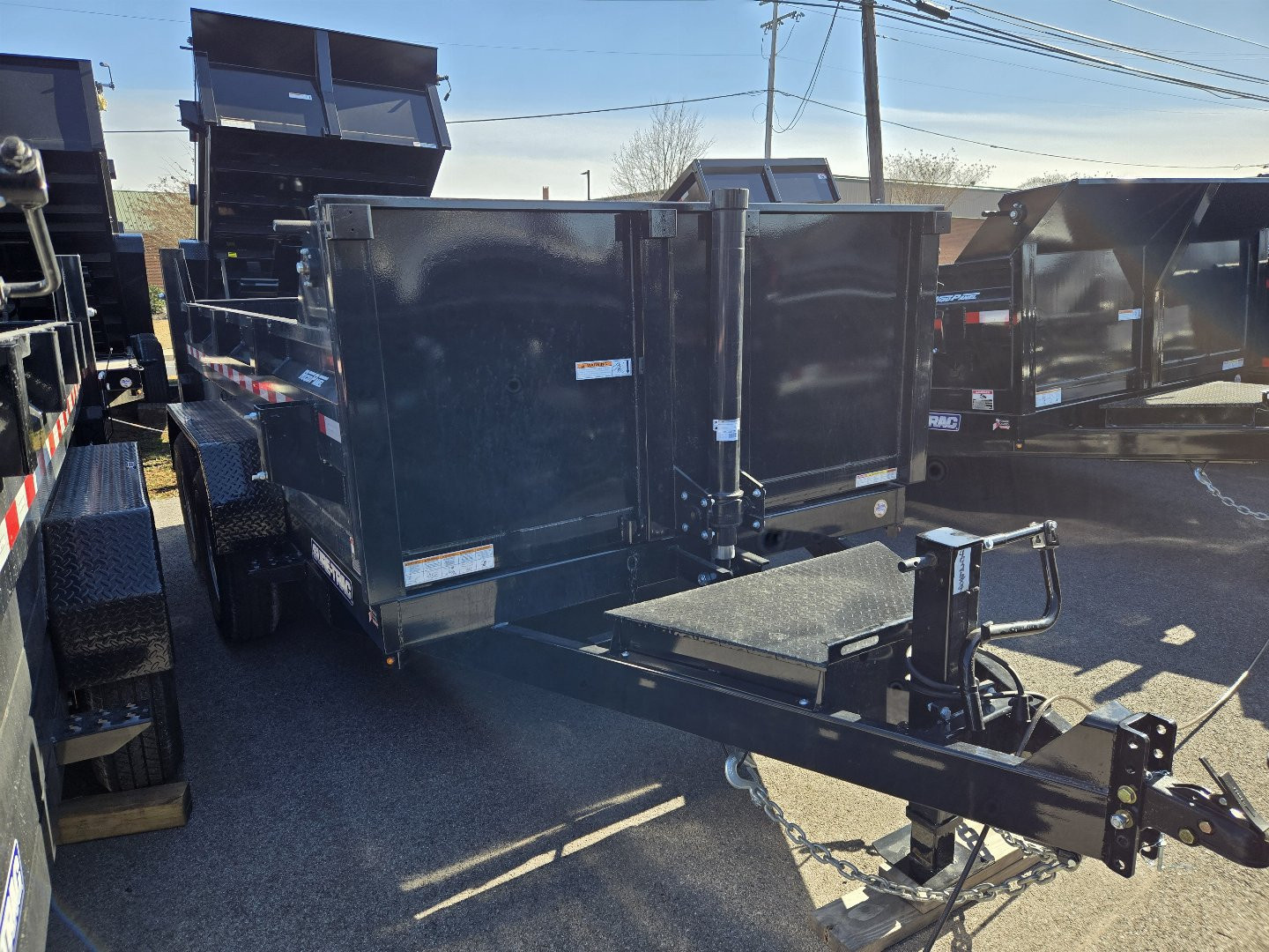 New 7 x 12 Sure-Trac HD Telescopic Dump Trailer, 14K GVWR ***w/Ramps, Combo Gate, Tarp Kit & Battery Charger