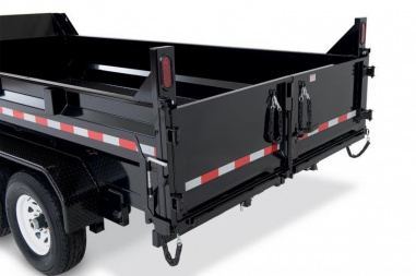 New 7 x 12 Sure-Trac HD Telescopic Dump Trailer, 14K GVWR ***w/Ramps, Combo Gate, Tarp Kit & Battery Charger