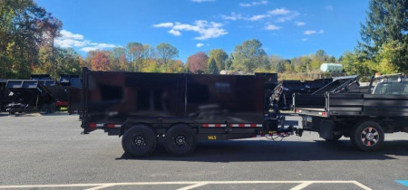 New 7 x 14 Big Tex Low Pro  14LX Scissor 4' High Side Dump Trailer 14k