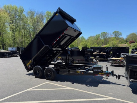 New 7 x 14 Big Tex Low Pro  14LX Scissor 4' High Side Dump Trailer 14k