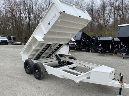 New 6 x 12 BWISE Low Pro Dump Trailer 10k  **White**