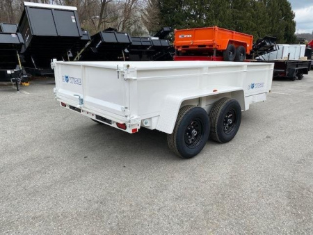 New 6 x 12 BWISE Low Pro Dump Trailer 10k  **White**
