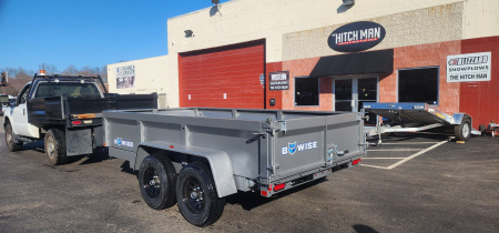 New 6 x 12 BWISE Low Pro Dump Trailer 10k HTONE GRAY***