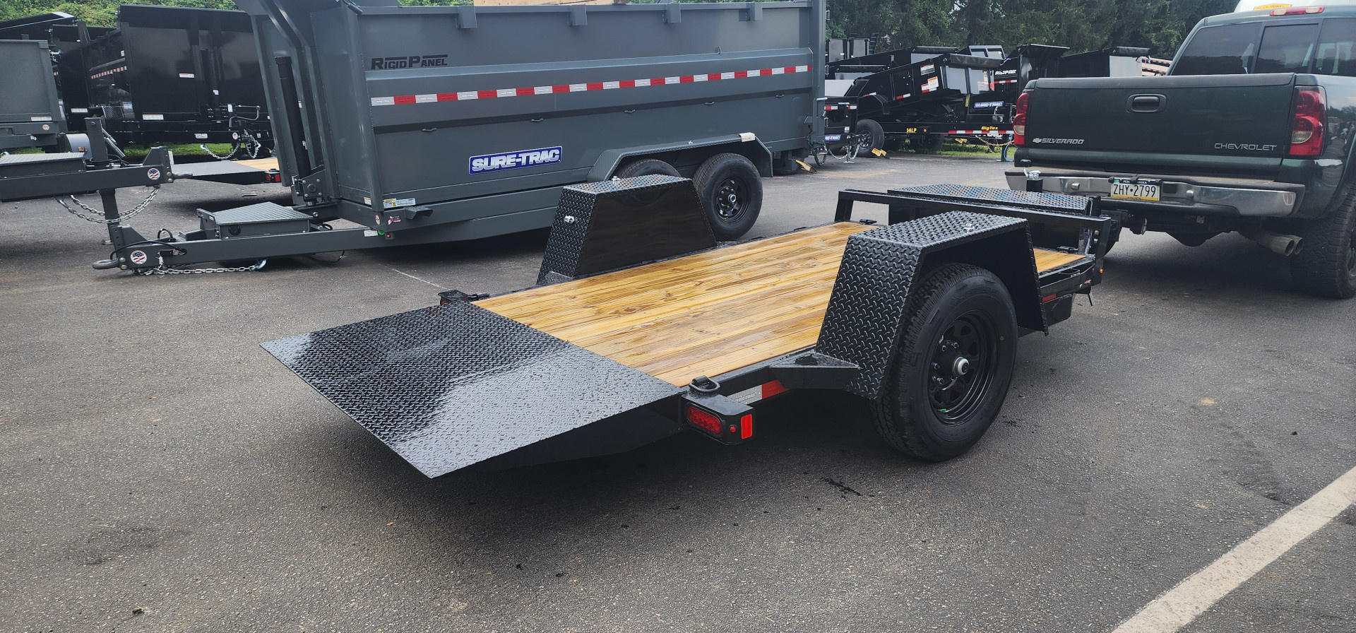 New 62in x 10 Sure-Trac Tilt Bed Equipment Trailer 6k