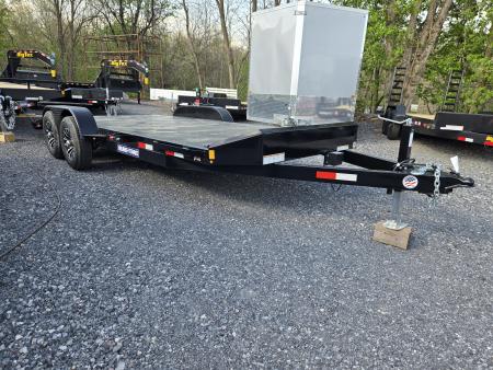New 7 x 20 Sure Trac Steel Deck Car Hauler, 10k GVWR **w/ DS Removable Fender & Alum Wheels