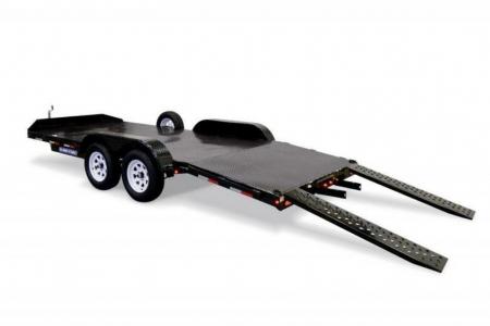 New 7 x 20 Sure Trac Steel Deck Car Hauler, 10k GVWR **w/ DS Removable Fender & Alum Wheels