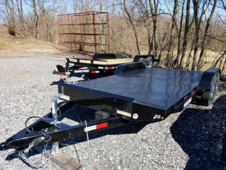 New 7 x 20 Sure Trac Steel Deck Car Hauler, 7K GVWR ***w/DS Removable Fender & Aluminum Wheels