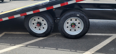 New 8.5 x 22 Sure-Trac HD Power-Tilt Flat Deck Deckover Equipment Trailer 17.6k ***Hydraulic Jack