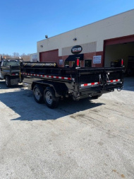 New 7 x 14 Sure-Trac Low-Pro Telescopic Dump Trailer 14k w/ Hydraulic Jack