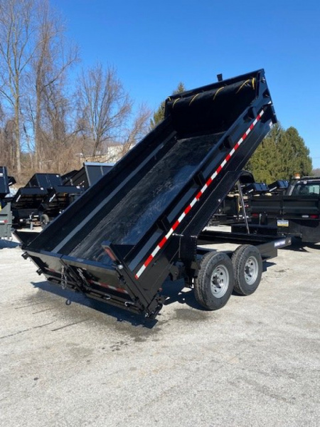 New SALE***7 x 14 Sure-Trac Low-Pro Telescopic Dump Trailer 14k w/ Hydraulic Jack