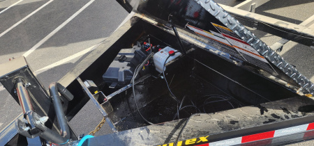 New 7 x 14 Big Tex Low Pro 14XD Scissor Dump Trailer 15.4k **Wood Sides/ 7 Gauge Floor