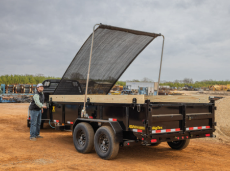 New 7 x 14 Big Tex Low Pro 14XD Scissor Dump Trailer 15.4k **Wood Sides/ 7 Gauge Floor