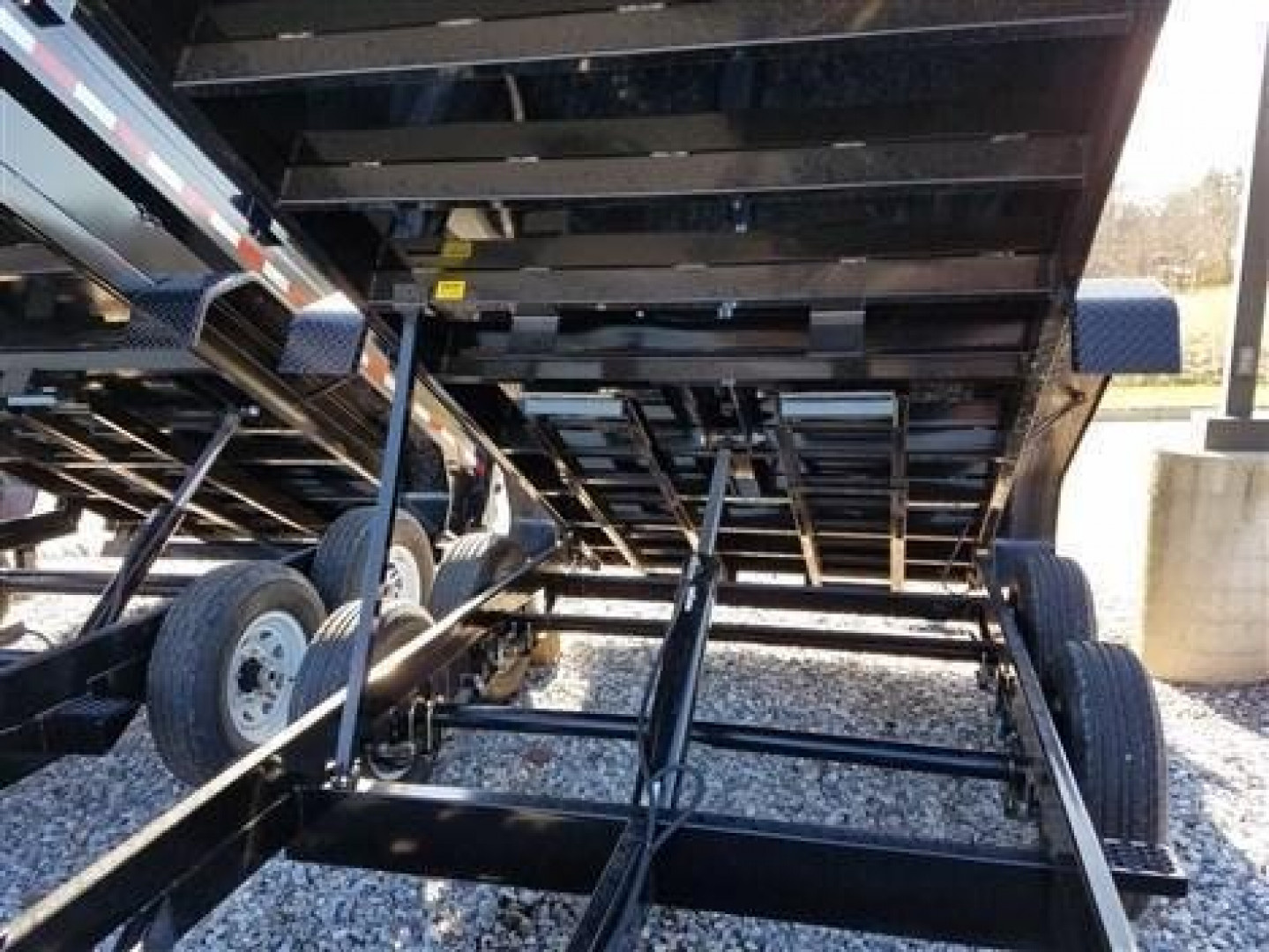 New 6 x 12 Sure Trac SD Low Profile Dump Trailer, 10k GVWR ***w/Ramps & Dual Acting Gate