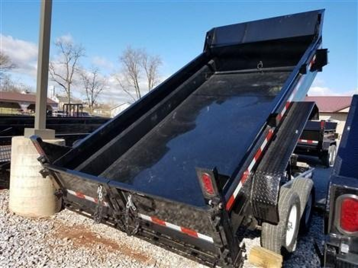 New 6 x 12 Sure Trac SD Low Profile Dump Trailer, 10k GVWR ***w/Ramps & Dual Acting Gate