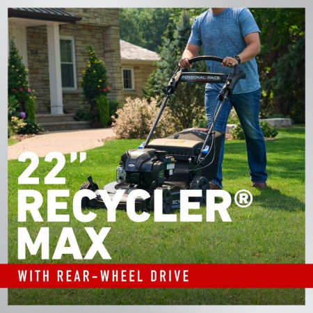 New Toro 22 in. Recycler Max Walk Power Mower, RWD w/ Personal Pace & SmartStow Gas Lawn Mower, 163cc Briggs & Stratton Engine