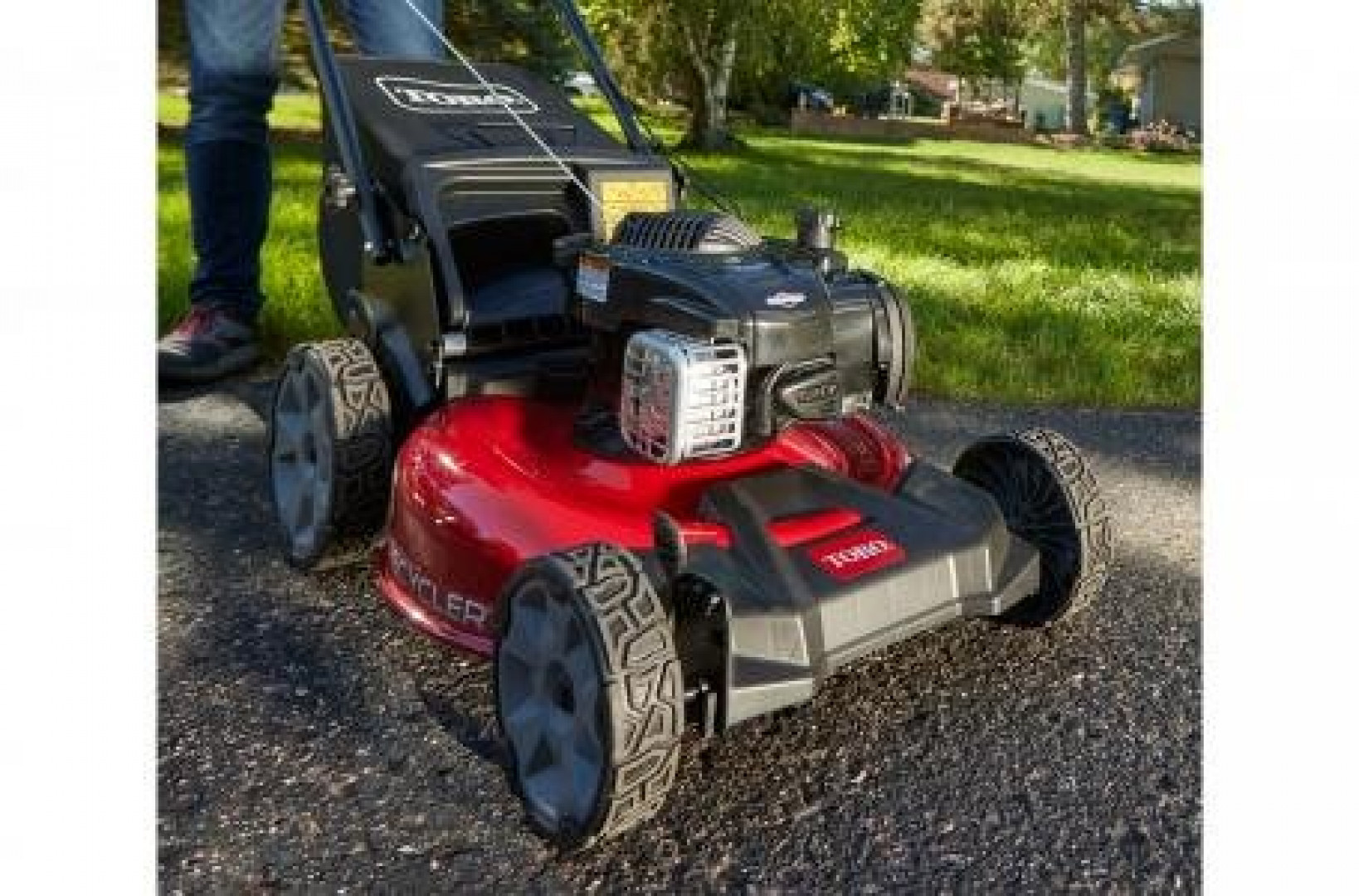 New Toro 21" Recycler Walk Power Mower, Var. Speed, RWD w/High Wheel & 140cc Briggs & Stratton