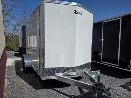 New 6 x 10 Xpress XLT Pro All-Aluminum Cargo / Enclosed Trailer, 3k GVWR ***White w/Ramp Door & 6" Extra Height