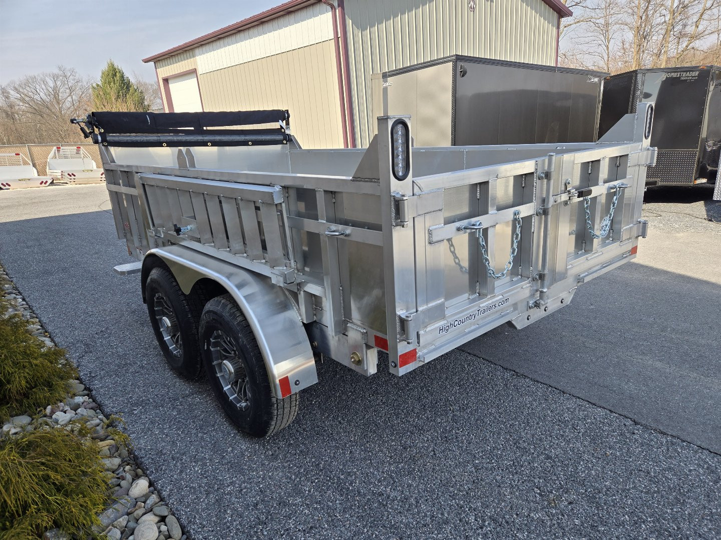 New 6 x 12 High Country Aluminum Dump Trailer, 10K GVWR ***Includes Ramps, Tarp Kit, Tie Downs, 7K Axles, & 16" Aluminum Wheels